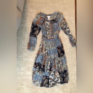 Katie and lily blue print dress